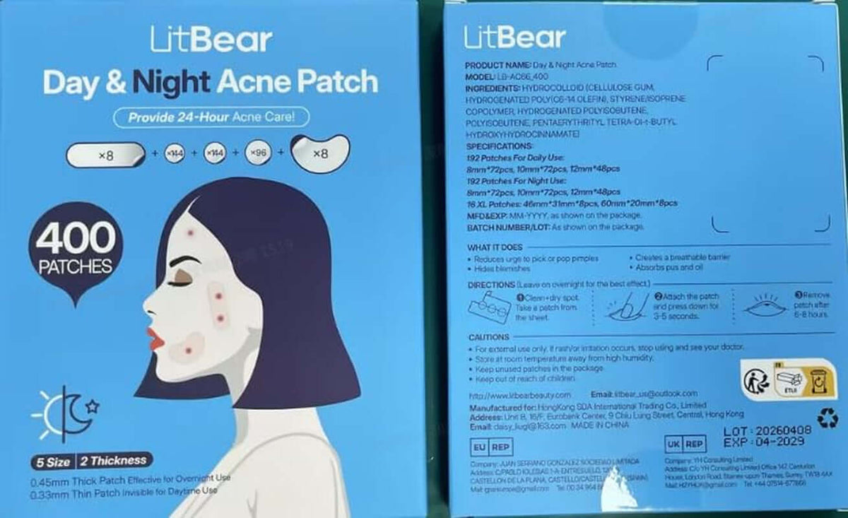 Pimple Patches for Face, 5 Sizes 400 Counts Hydrocolloid Acne Patch, Day & Night Spot Stickers Variety Pack, Thin & Thick for Covering Zits, Pimples, Large Breakouts, Chin, Forehead