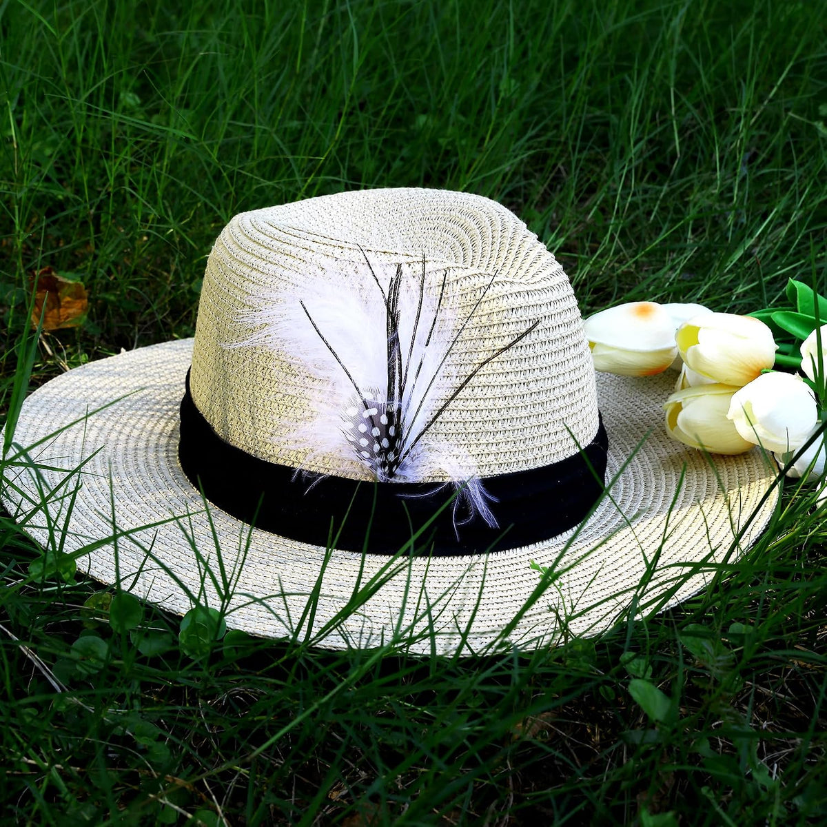 Hat Feathers 30 Styles Natural Assorted Feathers for Fedora Hats Accessories DIY Craft,Western Cowboy Hats,Christmas Party Hats,Oktoberfest Hats