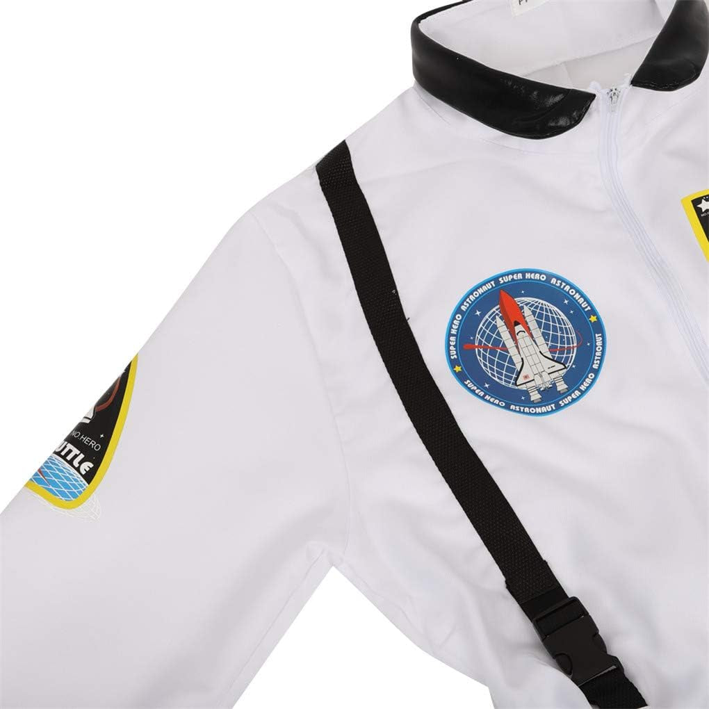 Women’S Astronaut Costume Jumpsuit, Adult Space Costume for Halloween Cosplay Theme Party Dress Up, XS-3XL