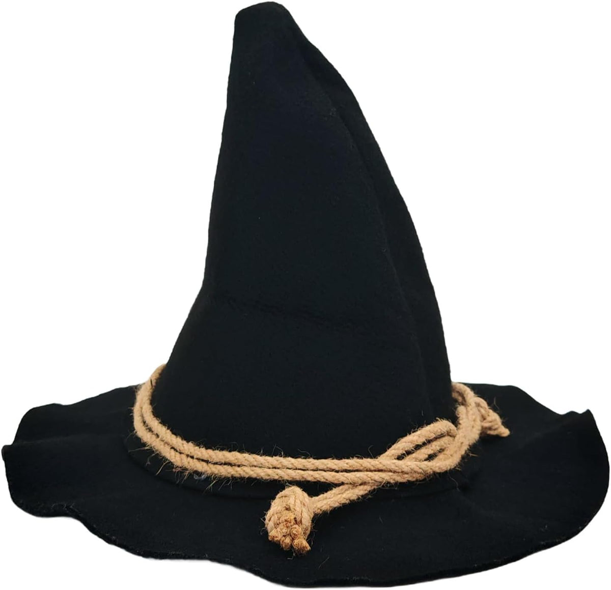 Witch Wizard Hat for Adults, Felt Wide Brim Pointed Hat, Oktoberfest, Halloween Scarecrow Costume Accessory