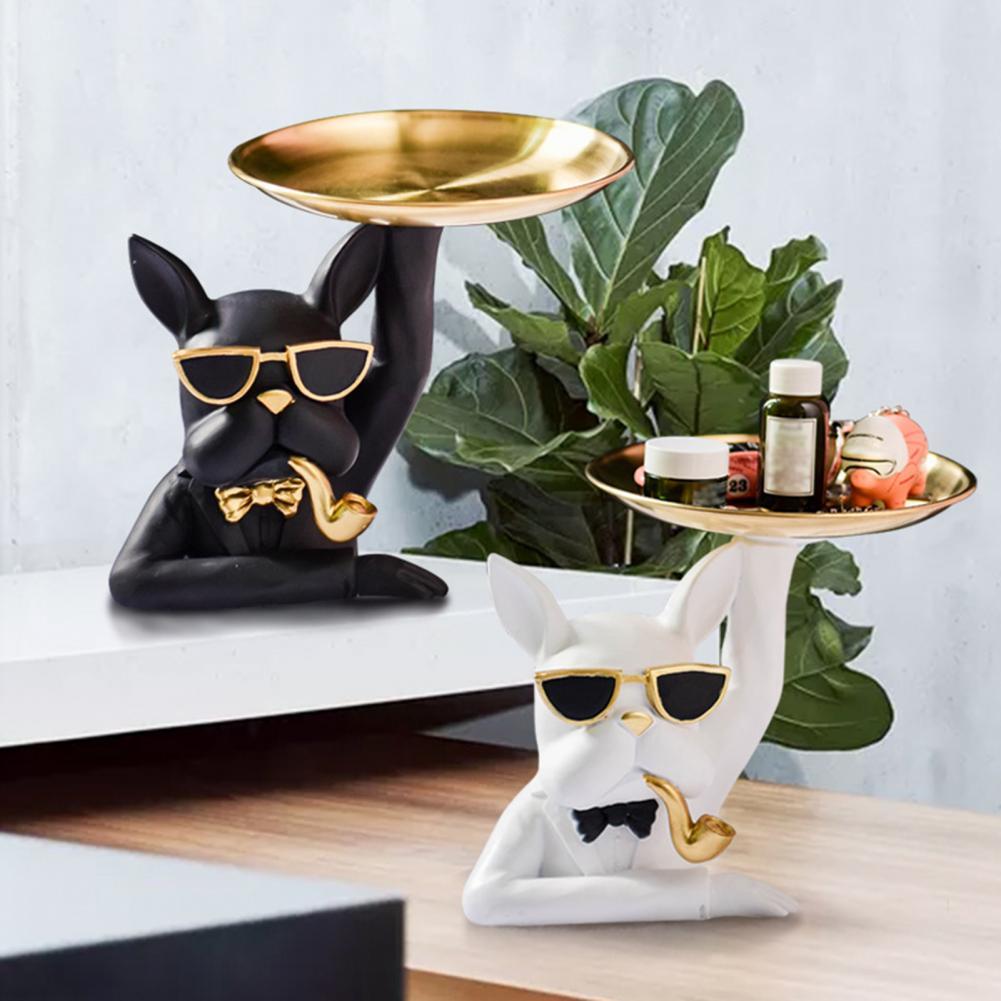 Pitbull Tray Fruit Tray Jewelry Key Storage Decoration