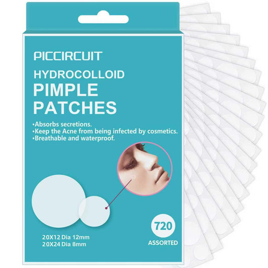 720 Counts Pimple Patches for Face Hydrocolloid Acne Patches for Face Invisible Zit Patches Pimple Patch Acne Spot Treatment Patch Blemish Patches Cover Patches Stickers