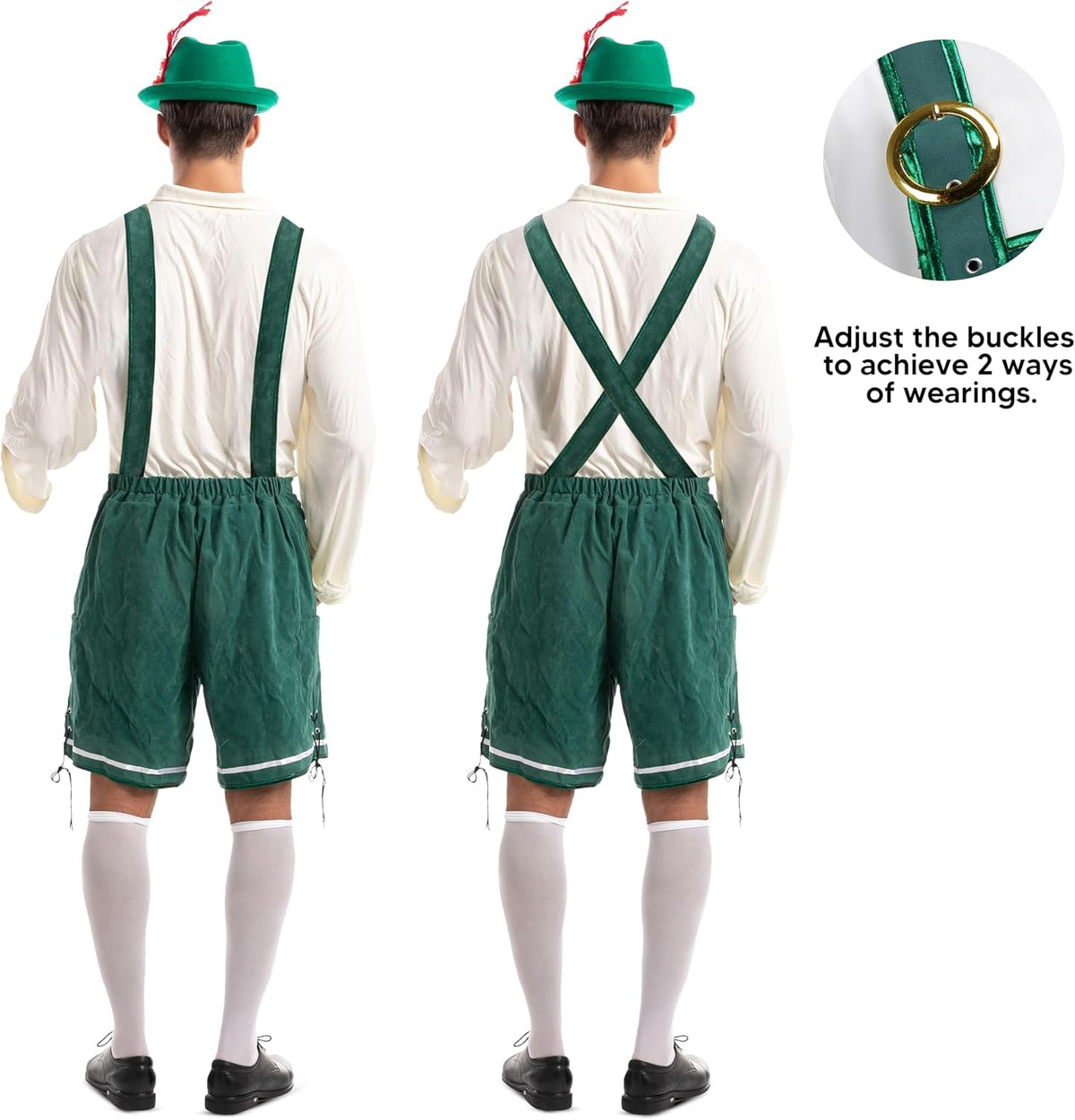 Men’S German Bavarian Oktoberfest Costume Set, Beer Costume Hat for Adults Halloween and Beer Festival