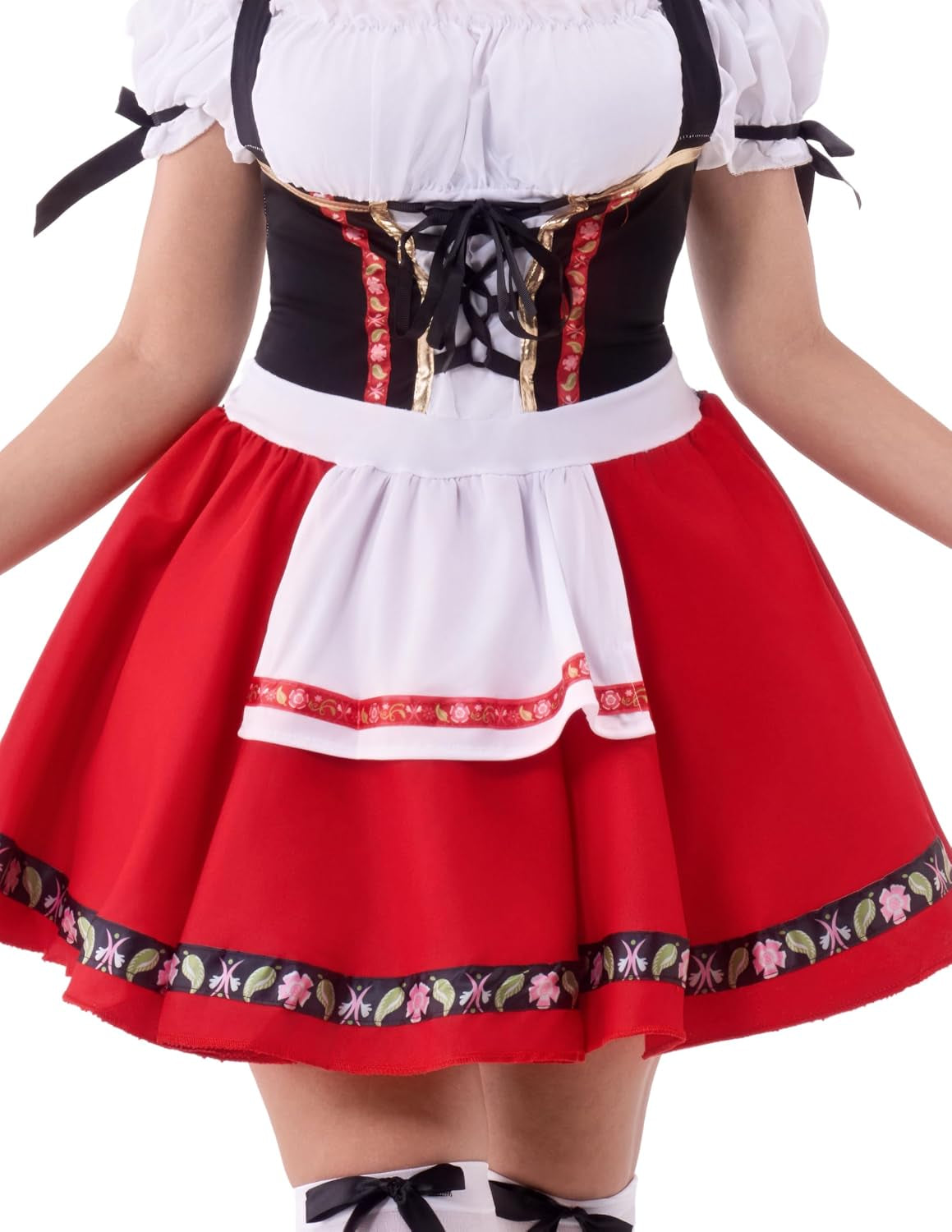 Oktoberfest Outfits Women Costume, German Bavarian Dirndl Dress for Halloween Cosplay Beer Carnival
