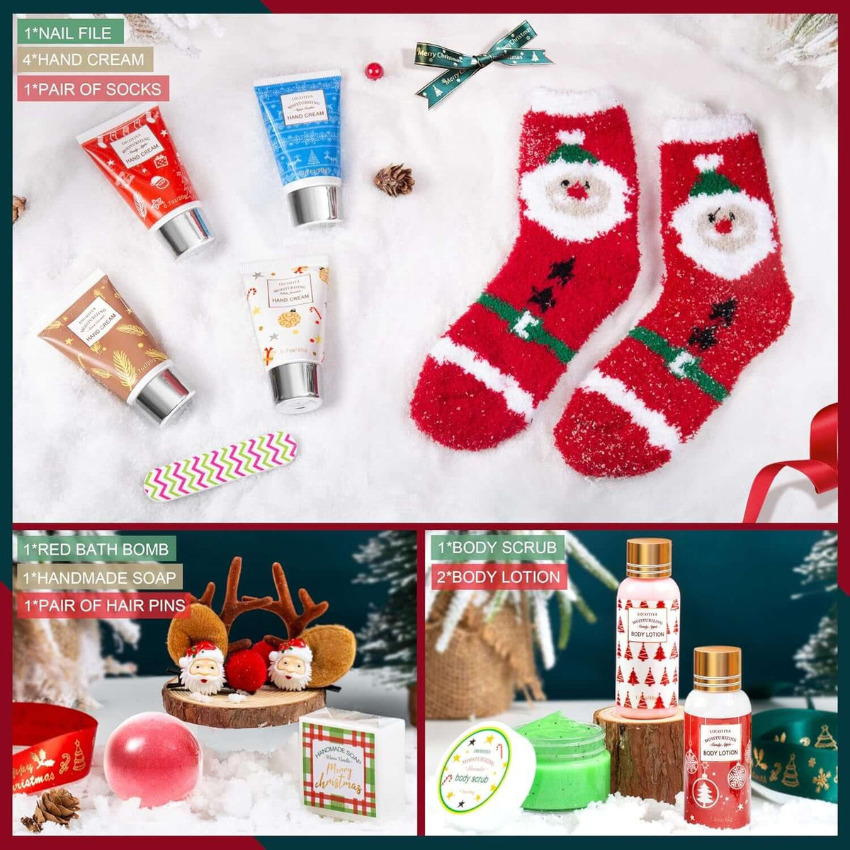 Advent Calendar 2025-24 Days of Beauty Advent Calendar, Bath and Body Gifts Sets for Women, Christmas Gifts Baskets for Women, Skincare Beauty Gift Baskets