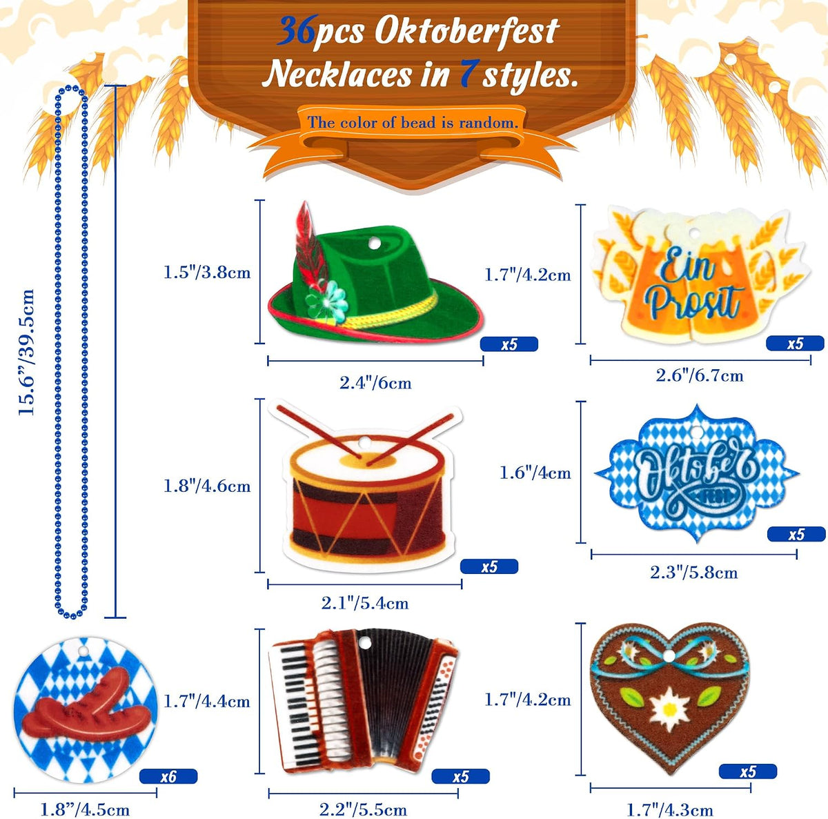 36PCS Oktoberfest Party Favors - German Themed Party Decorations Supplies