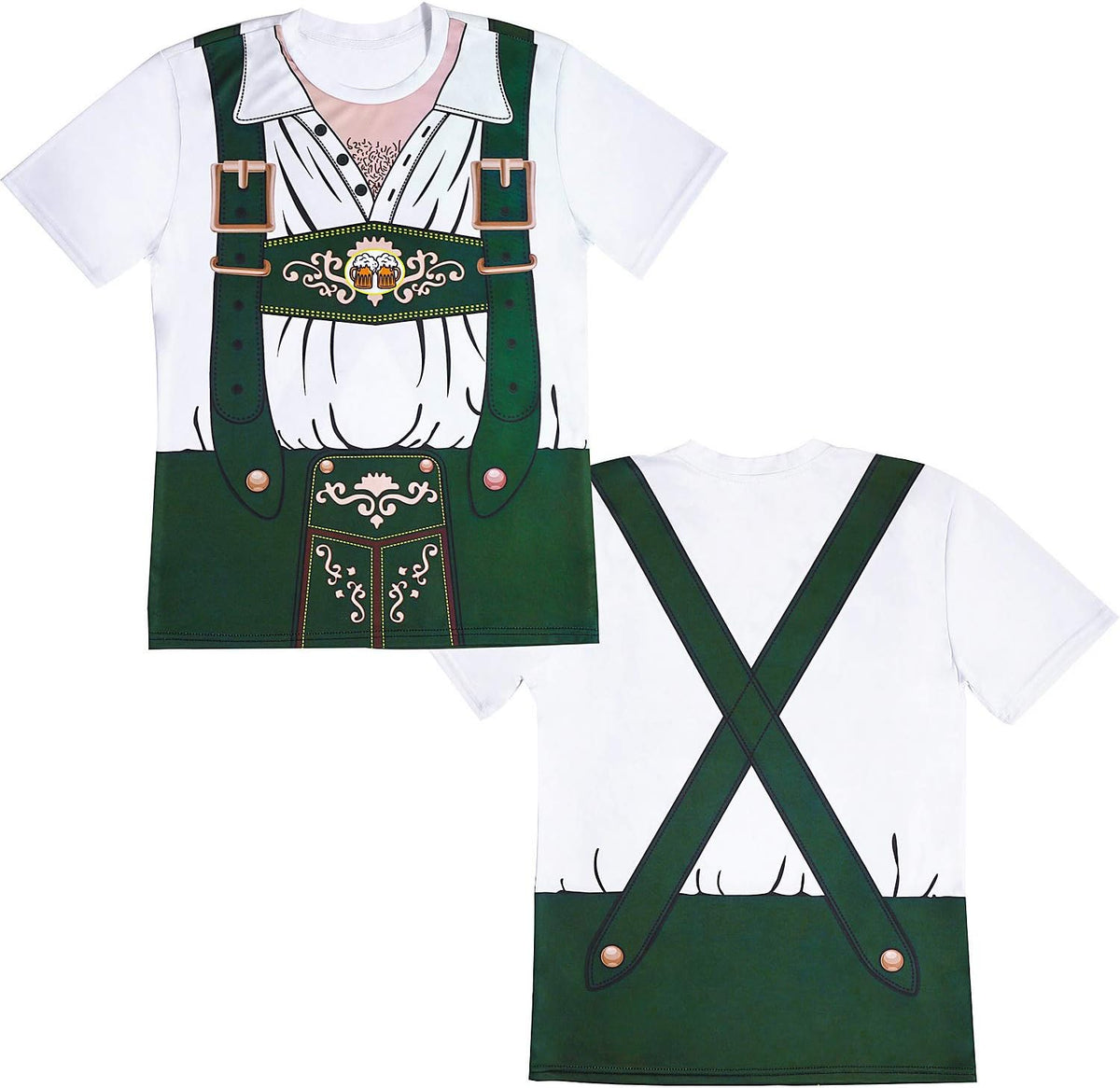 Oktoberfest Men 3D Short Sleeve T-Shirt for Bavarian Beer Festival Costume
