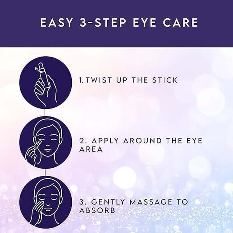 Retinol Eye Stick & Caffeine under Eye Brightener – under Eye Balm Stick for Dark Circles, Puffiness, Eye Bags, Wrinkles & Fine Lines, Cooling under Eye Stick, 2 Pack