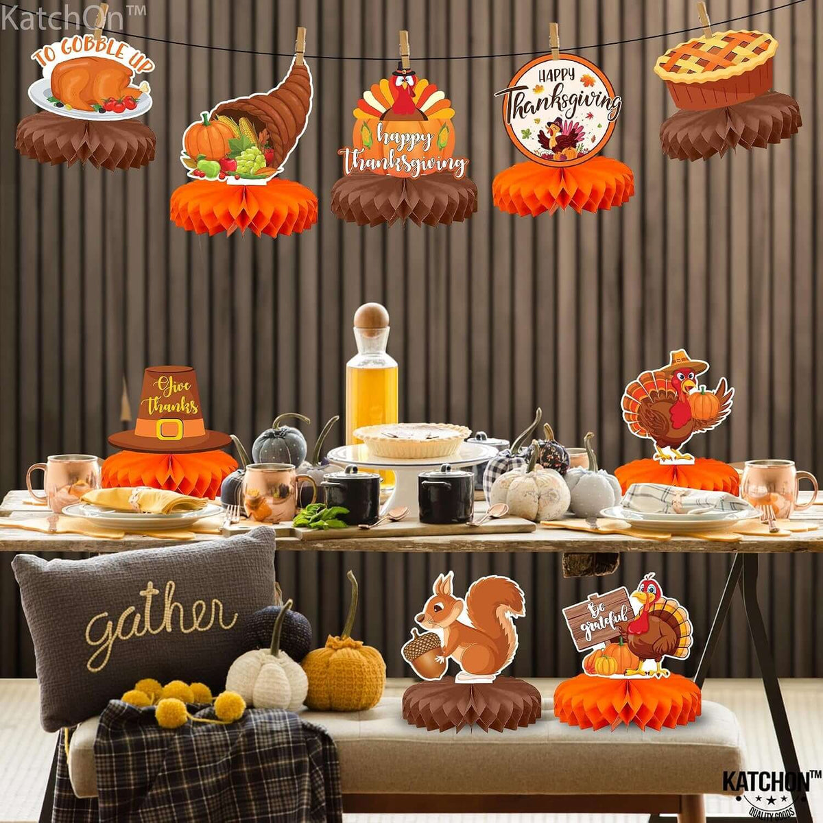 9 Pcs Thanksgiving Centerpieces for Tables Tanksgiving Decorations | Thanksgiving Table Decorations, Thanksgiving Decorations for Table, Friendsgiving Party Decorations, Harvest Decorations