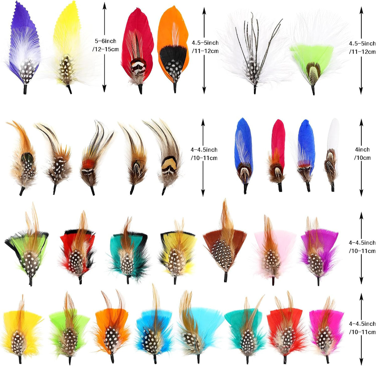 Hat Feathers 30 Styles Natural Assorted Feathers for Fedora Hats Accessories DIY Craft,Western Cowboy Hats,Christmas Party Hats,Oktoberfest Hats