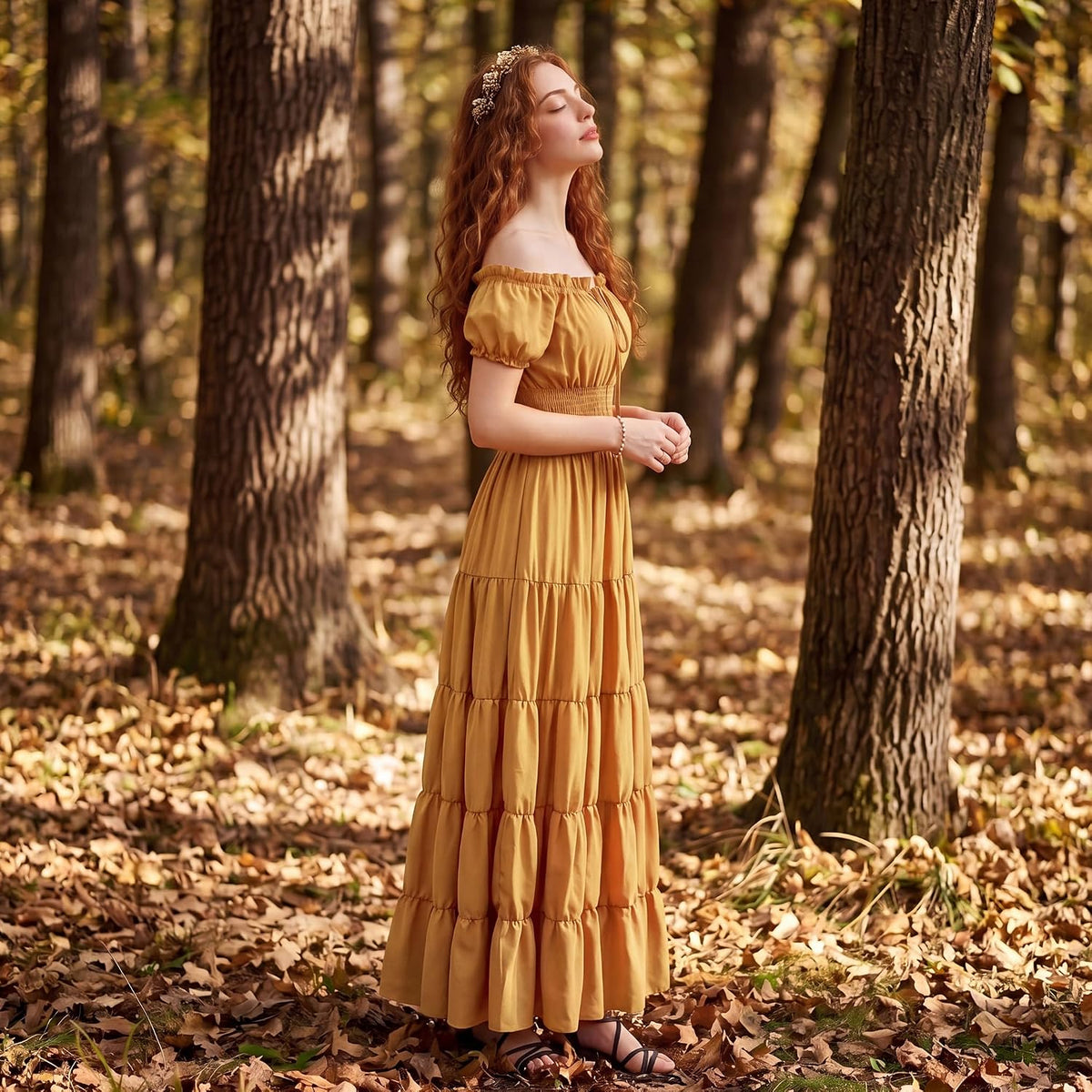 Renaissance Costume Women Dress: Medieval Costumes for Women Renaissance Dresses - Peasant Cottagecore Theme Party