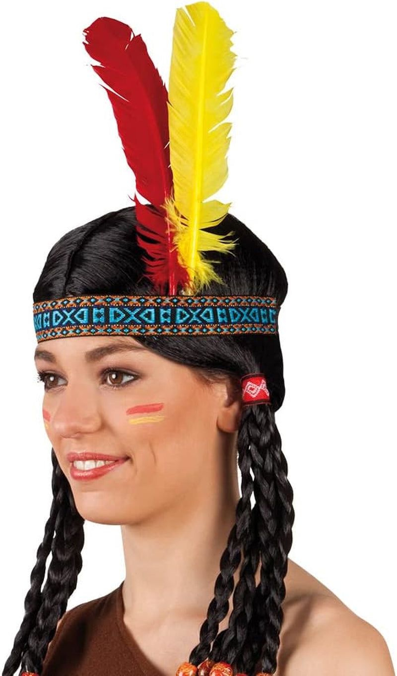 44136 Indian Headband Unisex Adults, Multi-Colour, One Size