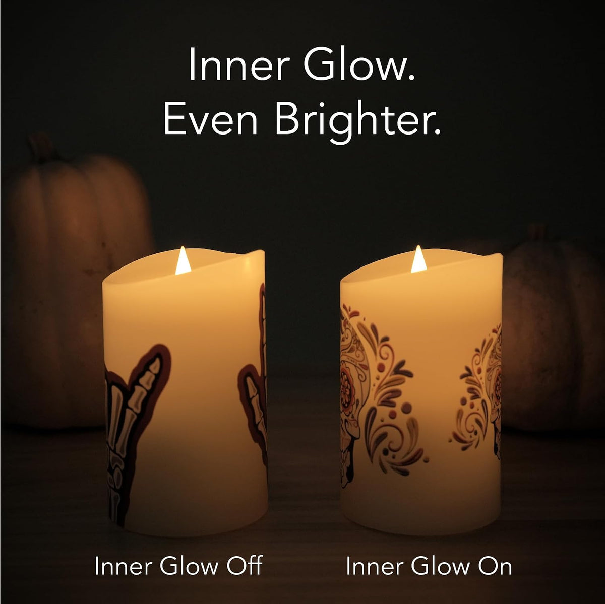 Halloween Flameless LED Candles with Remote Control, 3"X 5"Battery Operated Pillar Real Wax with Timer for Halloween Decorations, Spider Candle