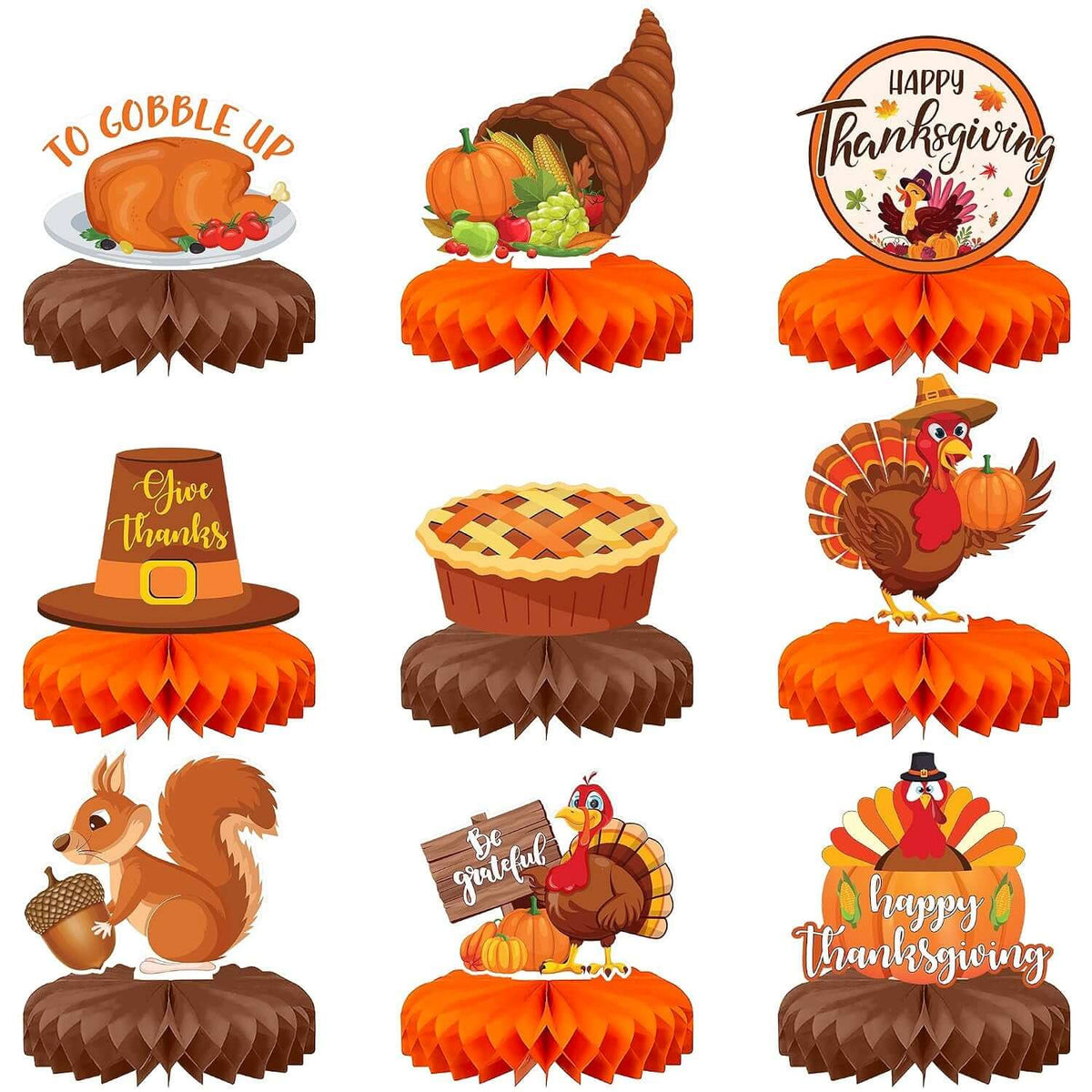 9 Pcs Thanksgiving Centerpieces for Tables Tanksgiving Decorations | Thanksgiving Table Decorations, Thanksgiving Decorations for Table, Friendsgiving Party Decorations, Harvest Decorations