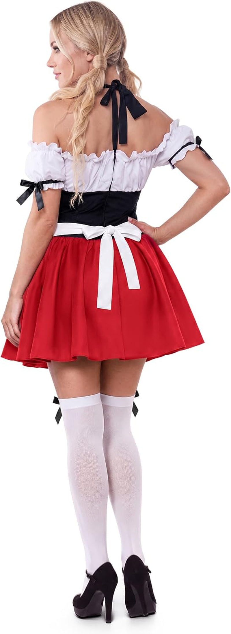 Oktoberfest Outfits Women Costume, German Bavarian Dirndl Dress for Halloween Cosplay Beer Carnival