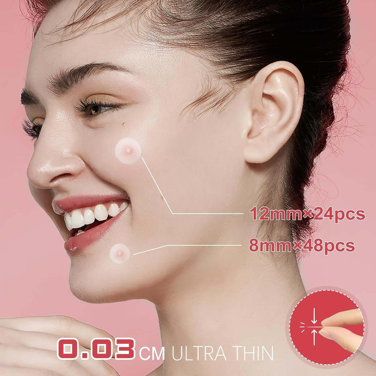 72 Counts Pimple Patches for Face Hydrocolloid Acne Patches for Face Invisible Zit Patches for Face Pimple Patch Acne Spot Patch Blemish Patches Cover Patches Stickers
