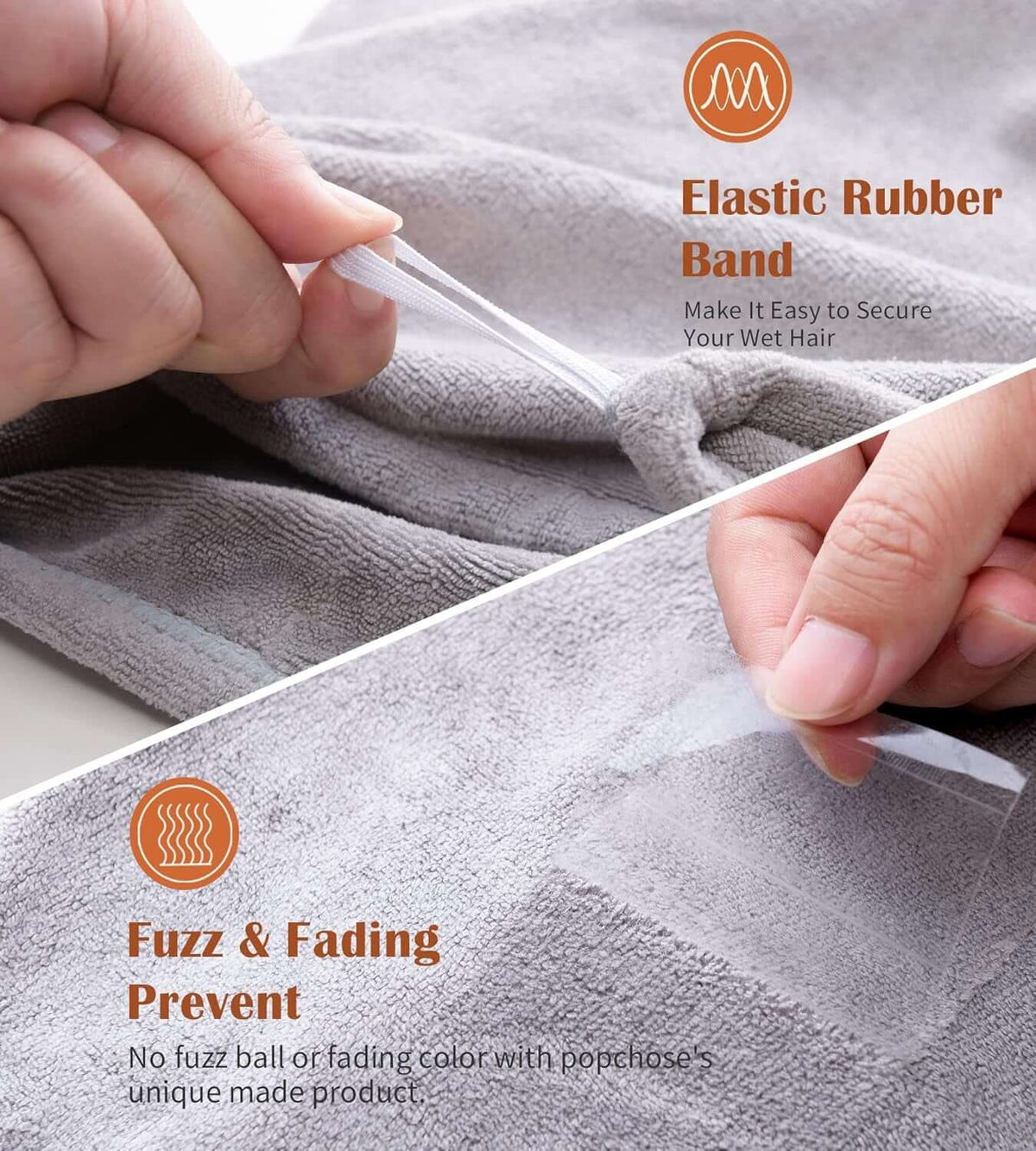 Microfiber Hair Towel Wrap, 3 Pack Fast Drying Hair Turban | Stocking Stuffers for Women, Soft Ultra Absorbent, No Frizz Hair Wrap Towels for Women Wet Hair, Curly, Longer, Thicker Hair