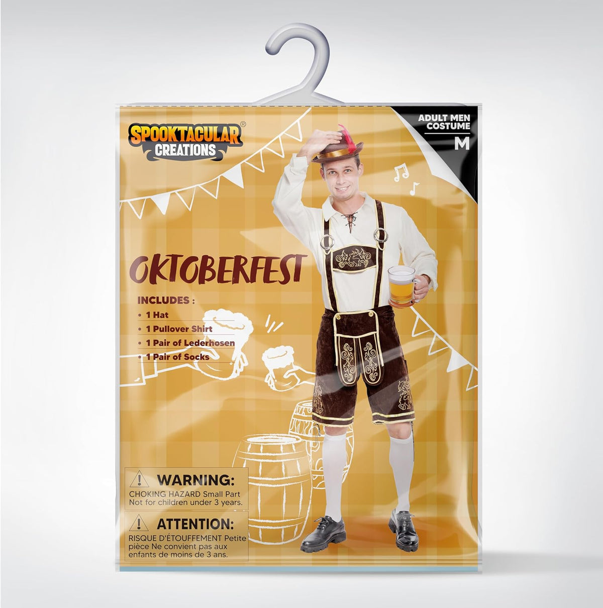 Men’S German Bavarian Oktoberfest Costume Set, Beer Costume Hat for Adults Halloween and Beer Festival
