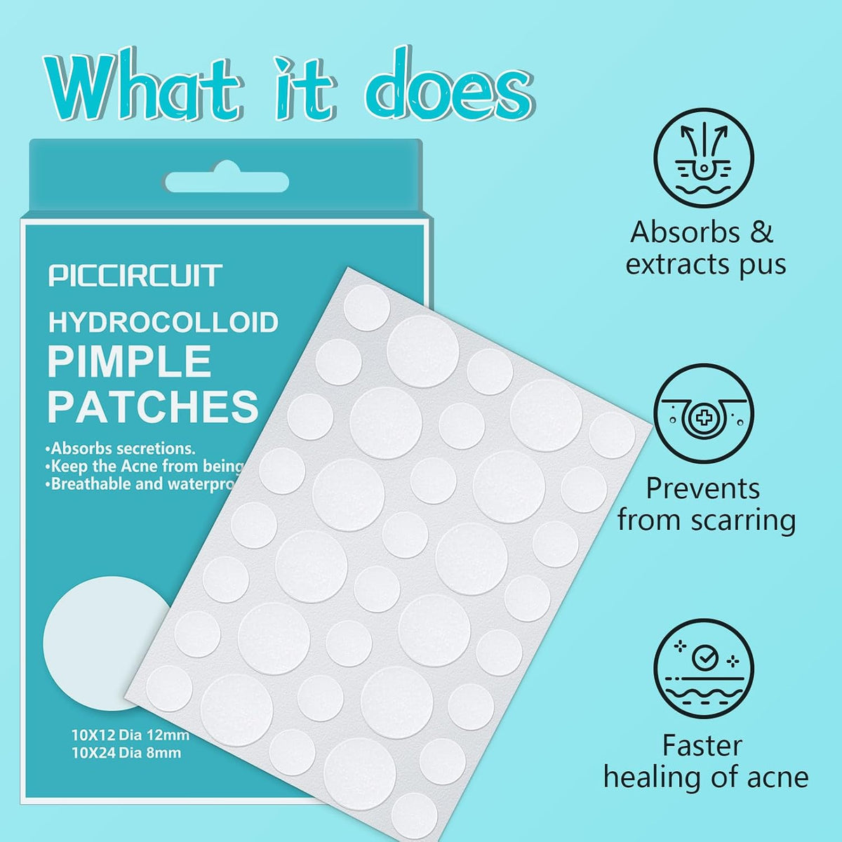 720 Counts Pimple Patches for Face Hydrocolloid Acne Patches for Face Invisible Zit Patches Pimple Patch Acne Spot Treatment Patch Blemish Patches Cover Patches Stickers