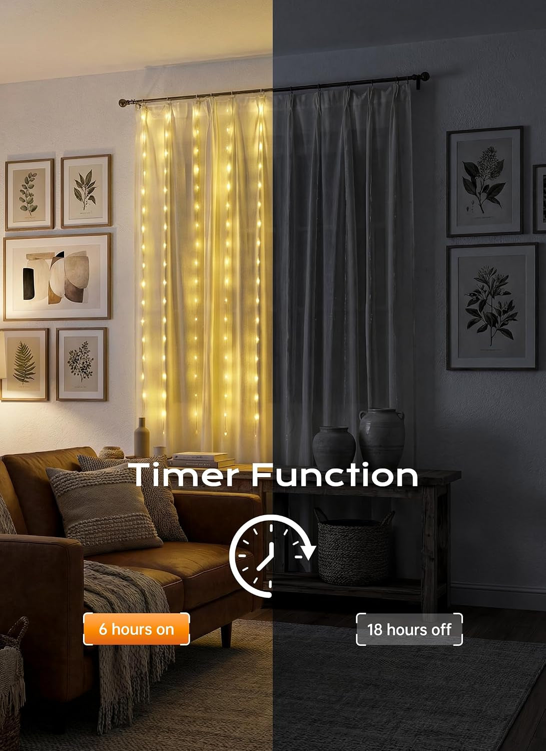 180 LED Shower Curtain Lights, 70 Inch Warm White IP65 Waterproof | 8 Modes Warm White Battery Operated Fairy String Lights for Bathroom Spa Mood Lighting for Dark Bathrooms and Outdoor Decor