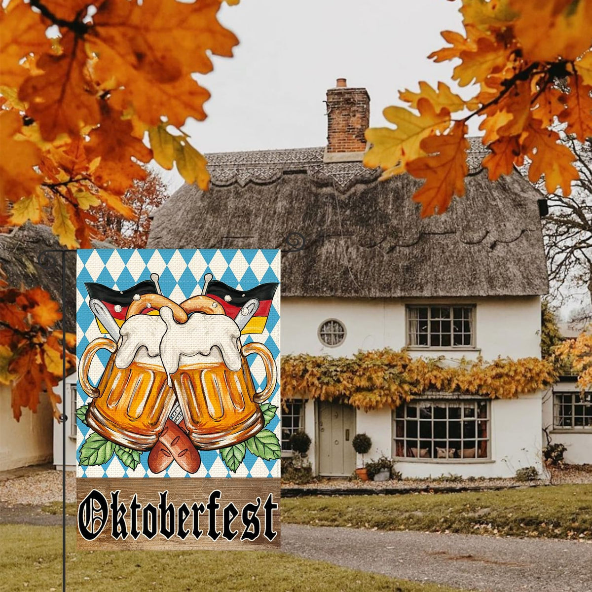 Oktoberfest Garden Flag 12X18 Inch Bavarian Decoration | Double Sided, Weather & Fade Resistant, Yard Outdoor Decor, 100% Polyester