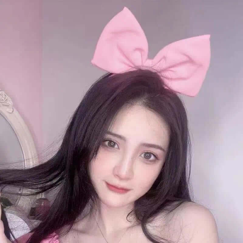 Women'S Hairband with Big Bow, Comfortable Hairband for Women and Girls, Perfect Bow Hair Accessory for Party and Cosplay, 1Pcs
