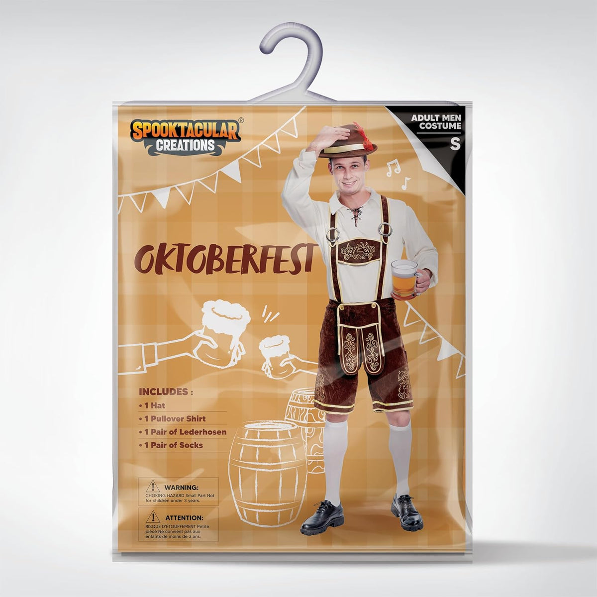 Men’S German Bavarian Oktoberfest Costume Set, Beer Costume Hat for Adults Halloween and Beer Festival