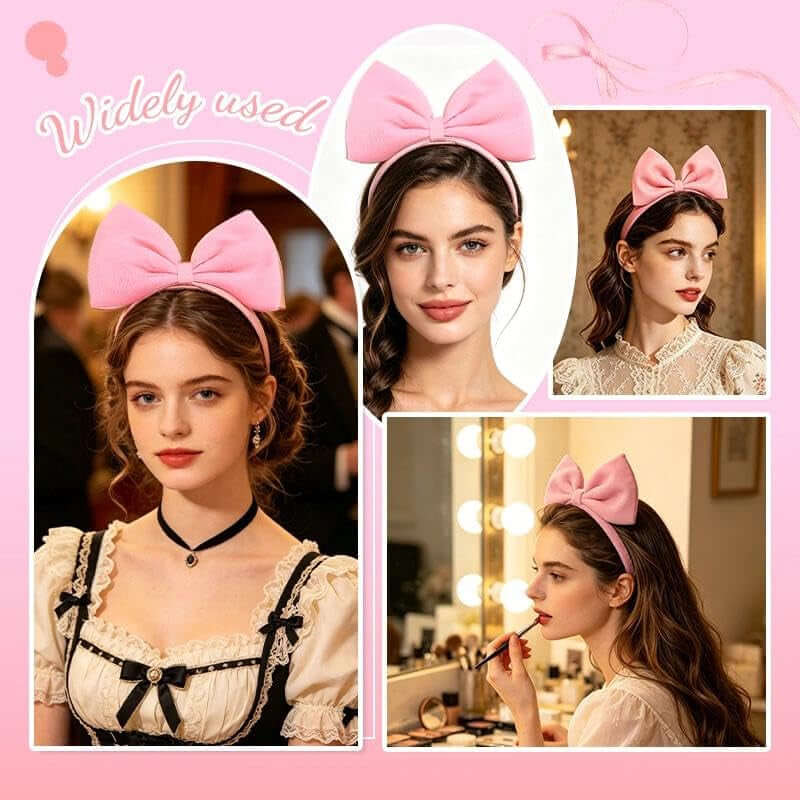 Women'S Hairband with Big Bow, Comfortable Hairband for Women and Girls, Perfect Bow Hair Accessory for Party and Cosplay, 1Pcs