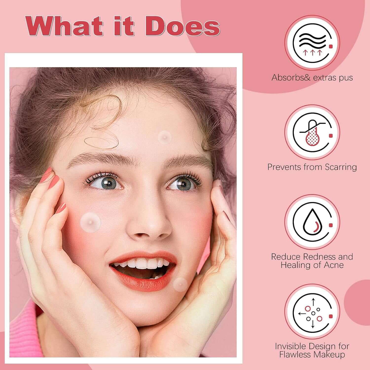 72 Counts Pimple Patches for Face Hydrocolloid Acne Patches for Face Invisible Zit Patches for Face Pimple Patch Acne Spot Patch Blemish Patches Cover Patches Stickers