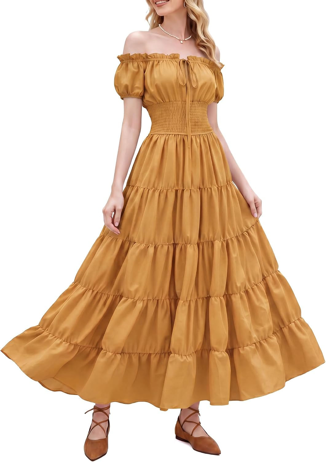 Renaissance Costume Women Dress: Medieval Costumes for Women Renaissance Dresses - Peasant Cottagecore Theme Party