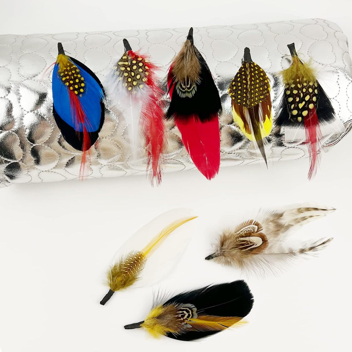 Hat Feathers for Fedora, Assorted Natural Feathers for Men Women | Colorful Fedora Feathers for Mens Hat, Trilby, Borges, Panama, Straw Hats, Accessories, Real Feathers Pin for DIY Craft