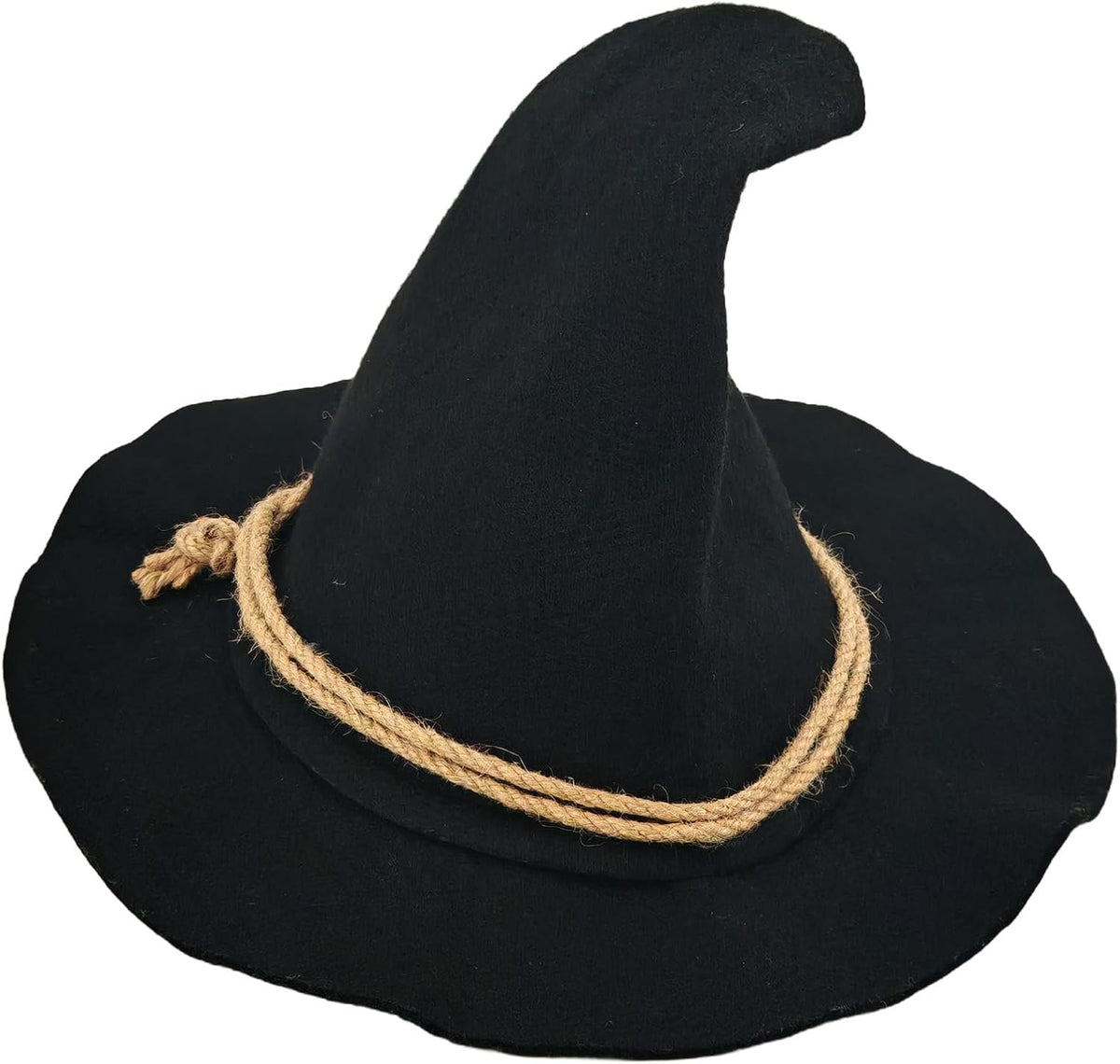 Witch Wizard Hat for Adults, Felt Wide Brim Pointed Hat, Oktoberfest, Halloween Scarecrow Costume Accessory