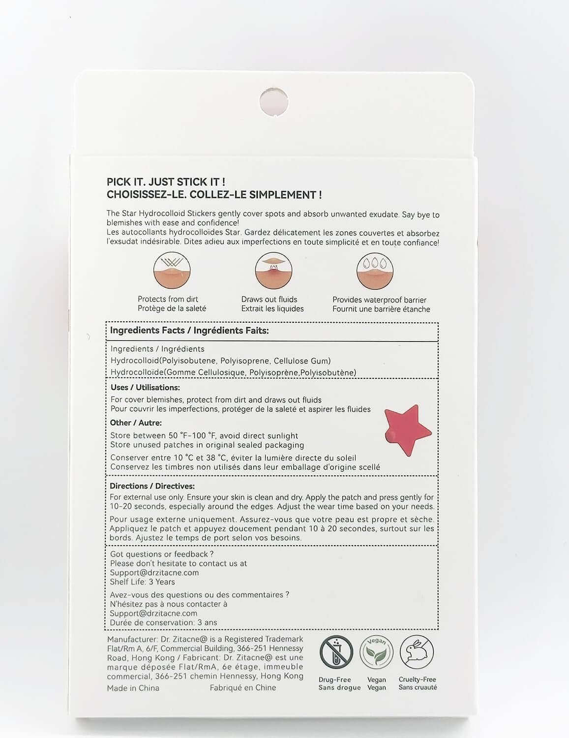 Pimple Patches for Face, Star Hydrocolloid Acne Patches Professional 255 Ct. 5 Colors & 5 Sizes(8/10/12/14/16Mm) Suit Various Blemish, Cute Spot Stickers Invisible Zit Absorbing, Tea Tree