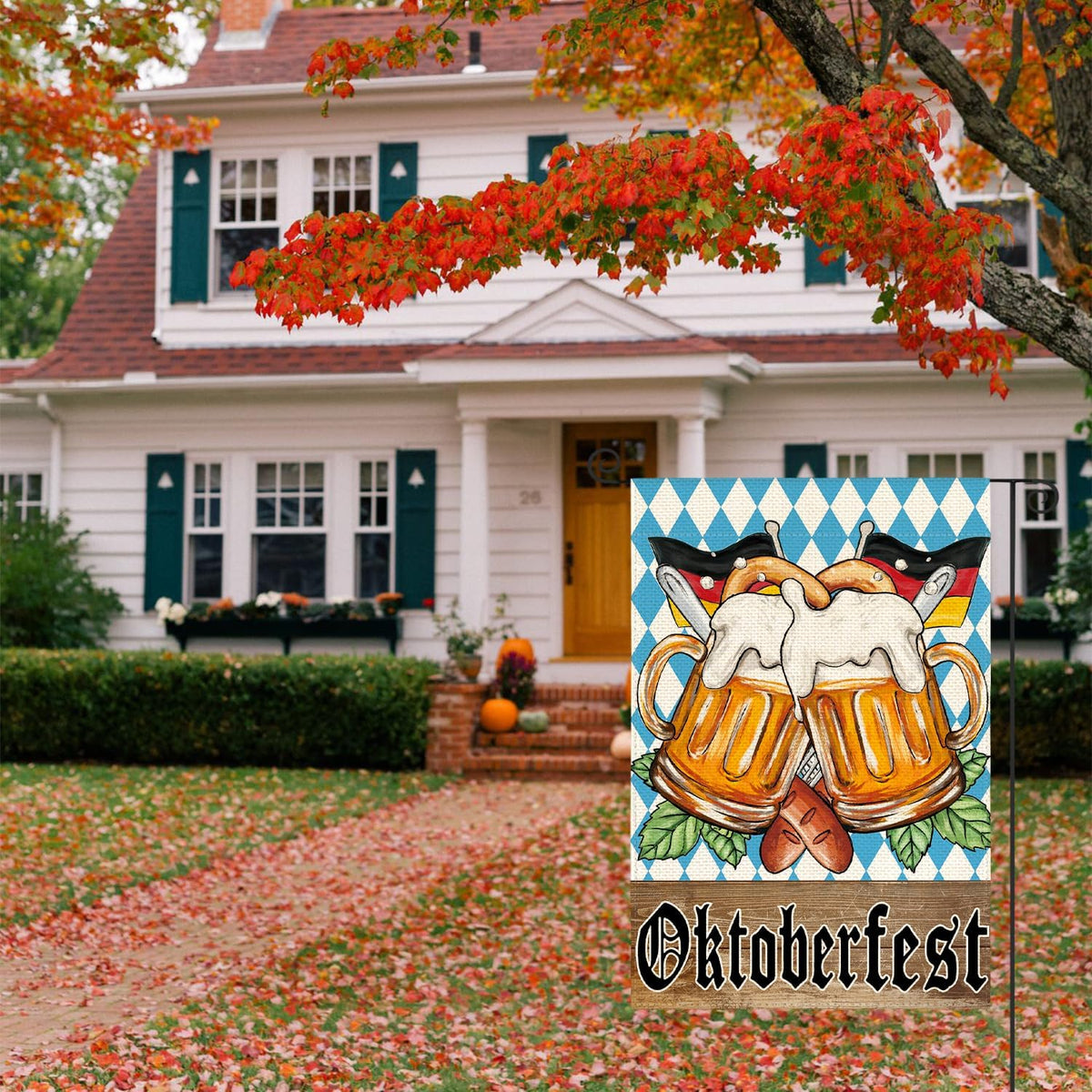 Oktoberfest Garden Flag 12X18 Inch Bavarian Decoration | Double Sided, Weather & Fade Resistant, Yard Outdoor Decor, 100% Polyester
