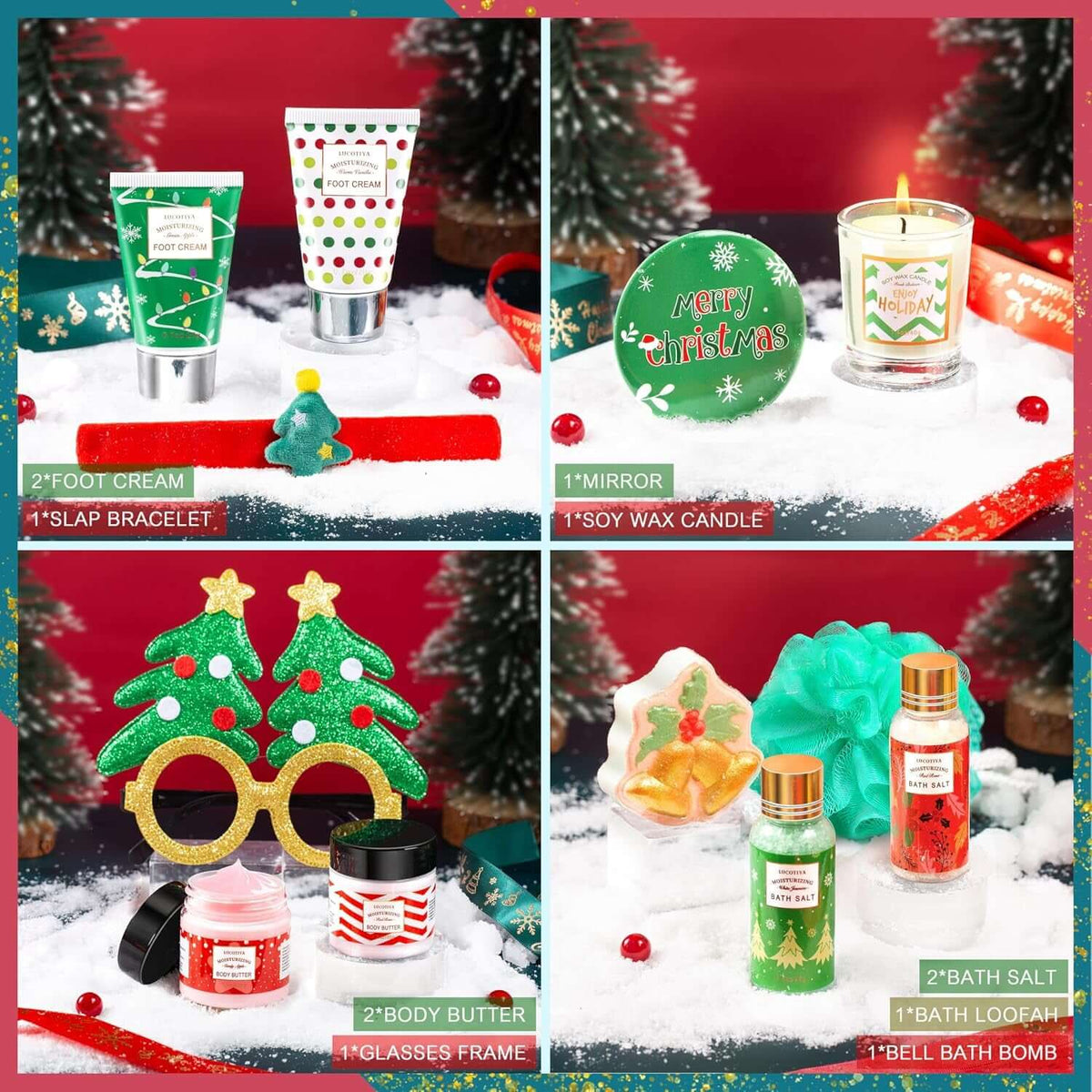 Advent Calendar 2025-24 Days of Beauty Advent Calendar, Bath and Body Gifts Sets for Women, Christmas Gifts Baskets for Women, Skincare Beauty Gift Baskets