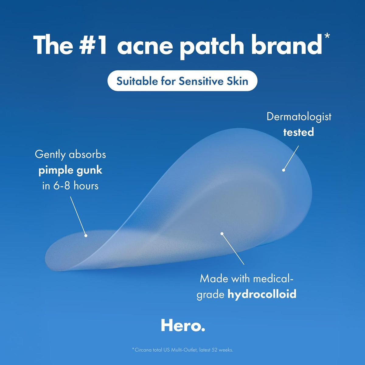 Hero Cosmetics  Mini Invisible+ Acne Pimple Patches, 30 Ct | X-Small 10Mm, Daytime Hydrocolloid Acne Patches, for Covering Zits & Blemishes, Blends into Skin & Barely There