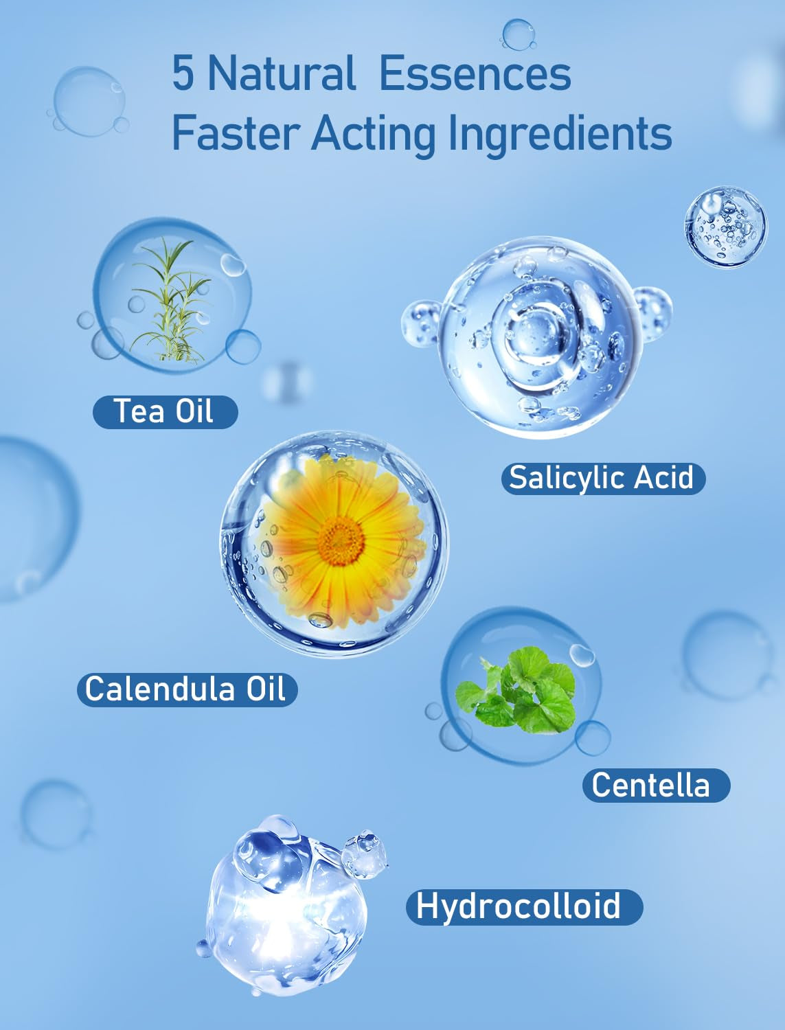 Clear Star Pimple Patches for Face, 153 Count Hydrocolloid Star Acne Patches Invisible, Cute Zit Covers for Face, Spot Stickers with Tea Tree, Salicylic Acid and Cica Oil