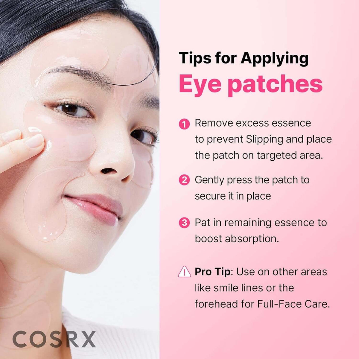 Pink Peptides Collagen Hydrogel Eye Patch for Puffy Eyes (60) | Cooling & Firming under Eye Patches with 4-Peptide & Caffeine, Depuffing Gel Eye Mask, Korean Skin Care
