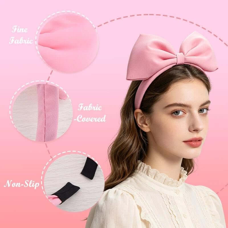 Women'S Hairband with Big Bow, Comfortable Hairband for Women and Girls, Perfect Bow Hair Accessory for Party and Cosplay, 1Pcs