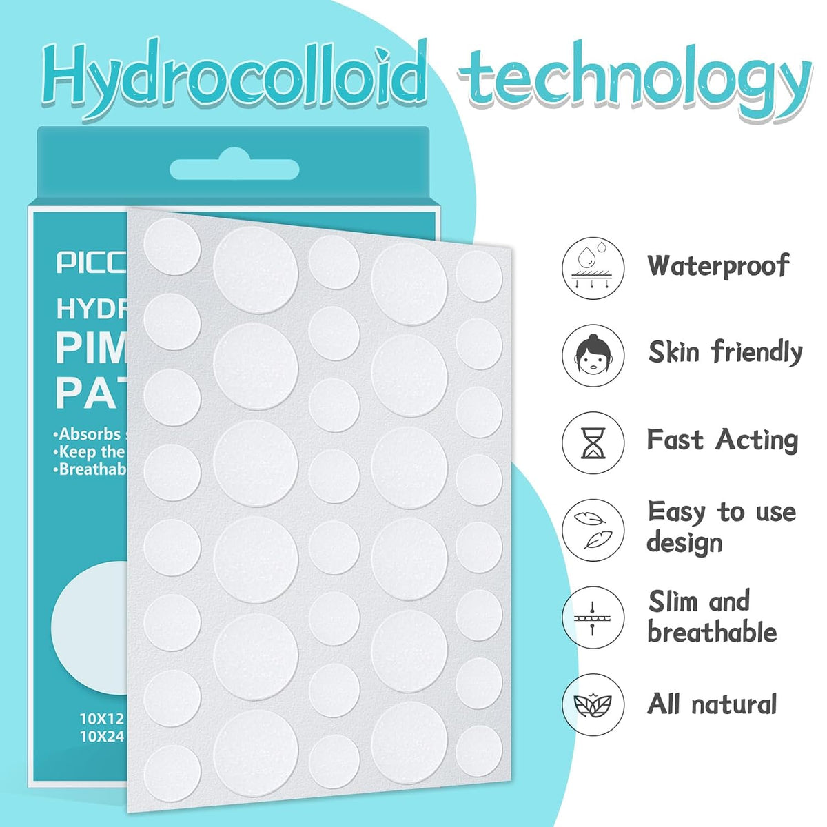 720 Counts Pimple Patches for Face Hydrocolloid Acne Patches for Face Invisible Zit Patches Pimple Patch Acne Spot Treatment Patch Blemish Patches Cover Patches Stickers