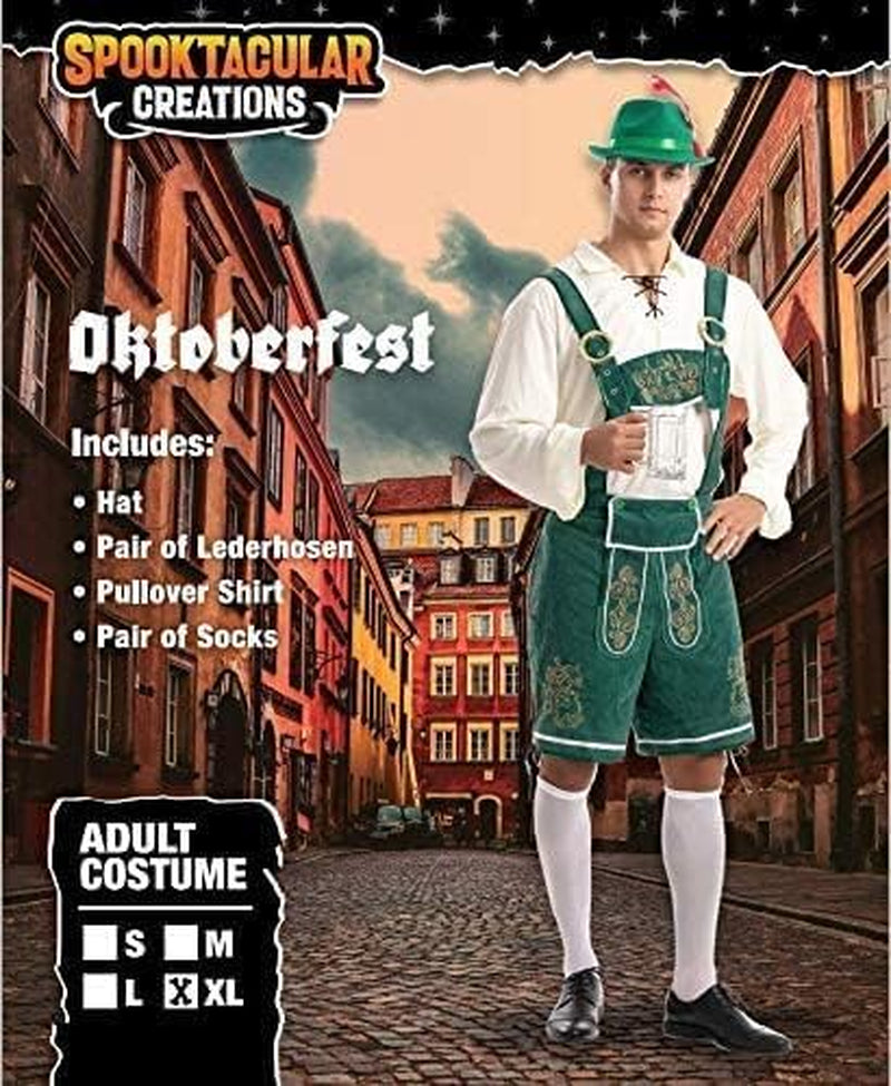 Men’S German Bavarian Oktoberfest Costume Set, Beer Costume Hat for Adults Halloween and Beer Festival