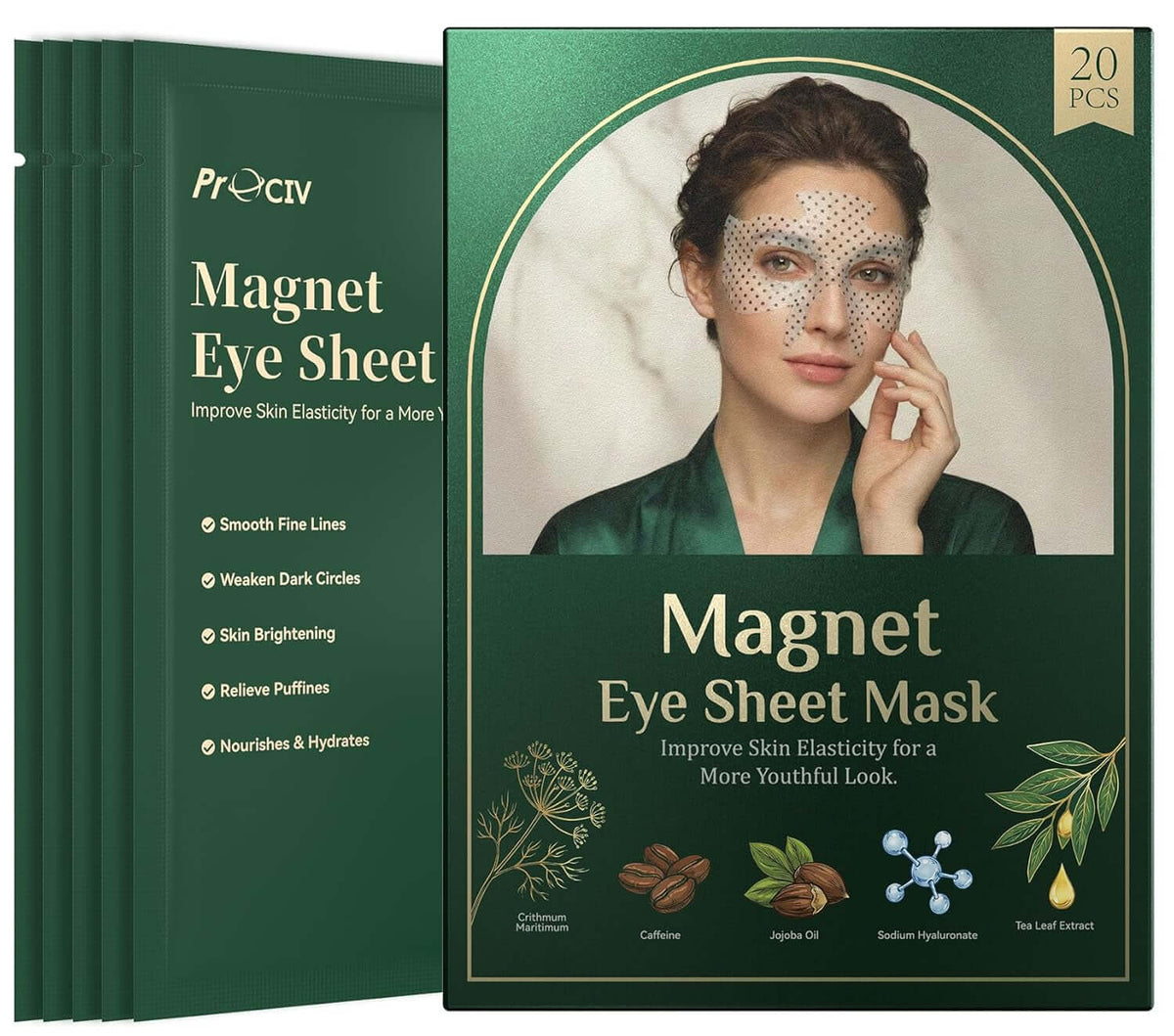 20PCS Cooling Eye Mask – Depuff Dark Circles & Hydrate, Spa Firming Care | Cooling Hydrogel Eye Mask – Eye Patches for Puffy Eyes & Dark Circles, Spa Eye Care Mask for Hydration, Relaxation & Firming